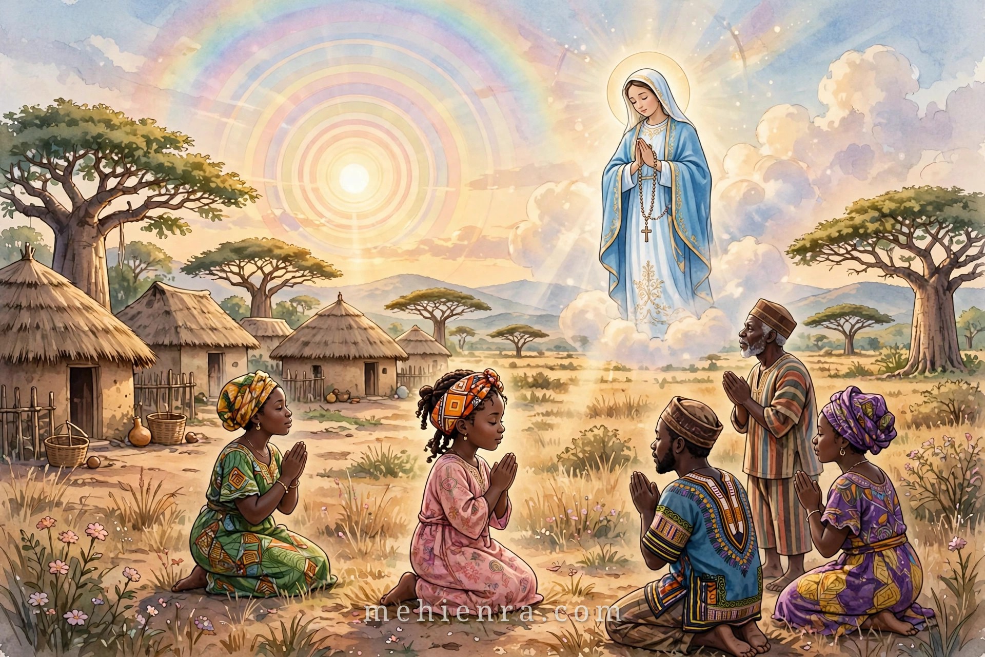 Đức Mẹ, Đấng Trung Gian Mọi Ân Sủng — “Nơi nương náu của các tội nhân” tại Aokpe, Nigeria — tranh minh hoạ