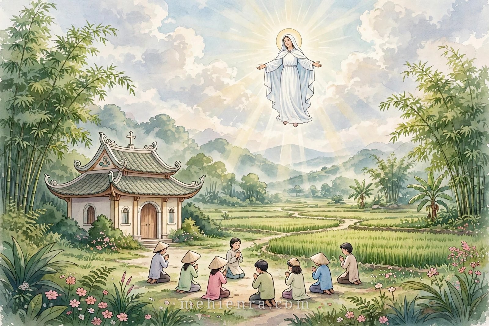 Đức Mẹ Trà Kiệu — tranh minh hoạ